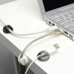 D-Line White 4 Piece Cable Tidy Kit 12 D-Line White 4 Piece Cable Tidy Kit -Professional Electrical Lighting Store d line white 4 piece cable tidy kit5056335602773 03i bq