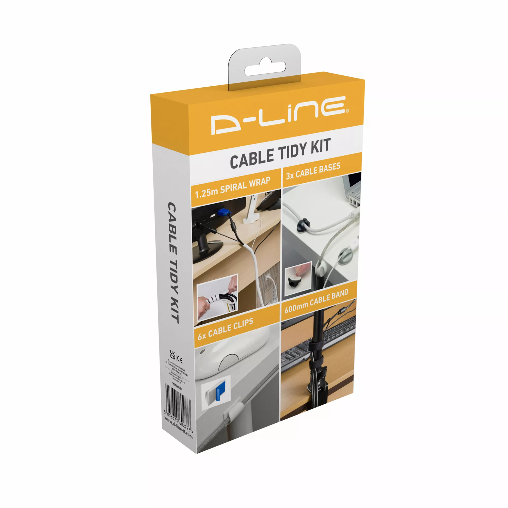 D-Line White 4 Piece Cable Tidy Kit 4 D-Line White 4 Piece Cable Tidy Kit - Image 2