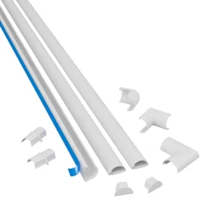 D-Line White Half-round Trunking Length,(W)30mm (L)1m (H)15mm, Pack Of 3 10 D-Line White Half-round Trunking Length,(W)30mm (L)1m (H)15mm, Pack Of 3 -Professional Electrical Lighting Store d line white half round trunking length w 30mm l 1m h 15mm pack of 35056335600236 01c BQ