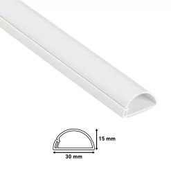 D-Line White Half-round Trunking Length,(W)30mm (L)1m (H)15mm, Pack Of 3 9 D-Line White Half-round Trunking Length,(W)30mm (L)1m (H)15mm, Pack Of 3 -Professional Electrical Lighting Store d line white half round trunking length w 30mm l 1m h 15mm pack of 35056335600236 04c BQ