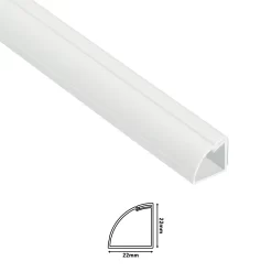 D-Line White Quarter-circle Decorative Trunking,(W)22mm (L)2m (H)22mm, Pack Of 4 12 D-Line White Quarter-circle Decorative Trunking,(W)22mm (L)2m (H)22mm, Pack Of 4 -Professional Electrical Lighting Store d line white quarter circle decorative trunking w 22mm l 2m h 22mm pack of 45056335602735 01t bq