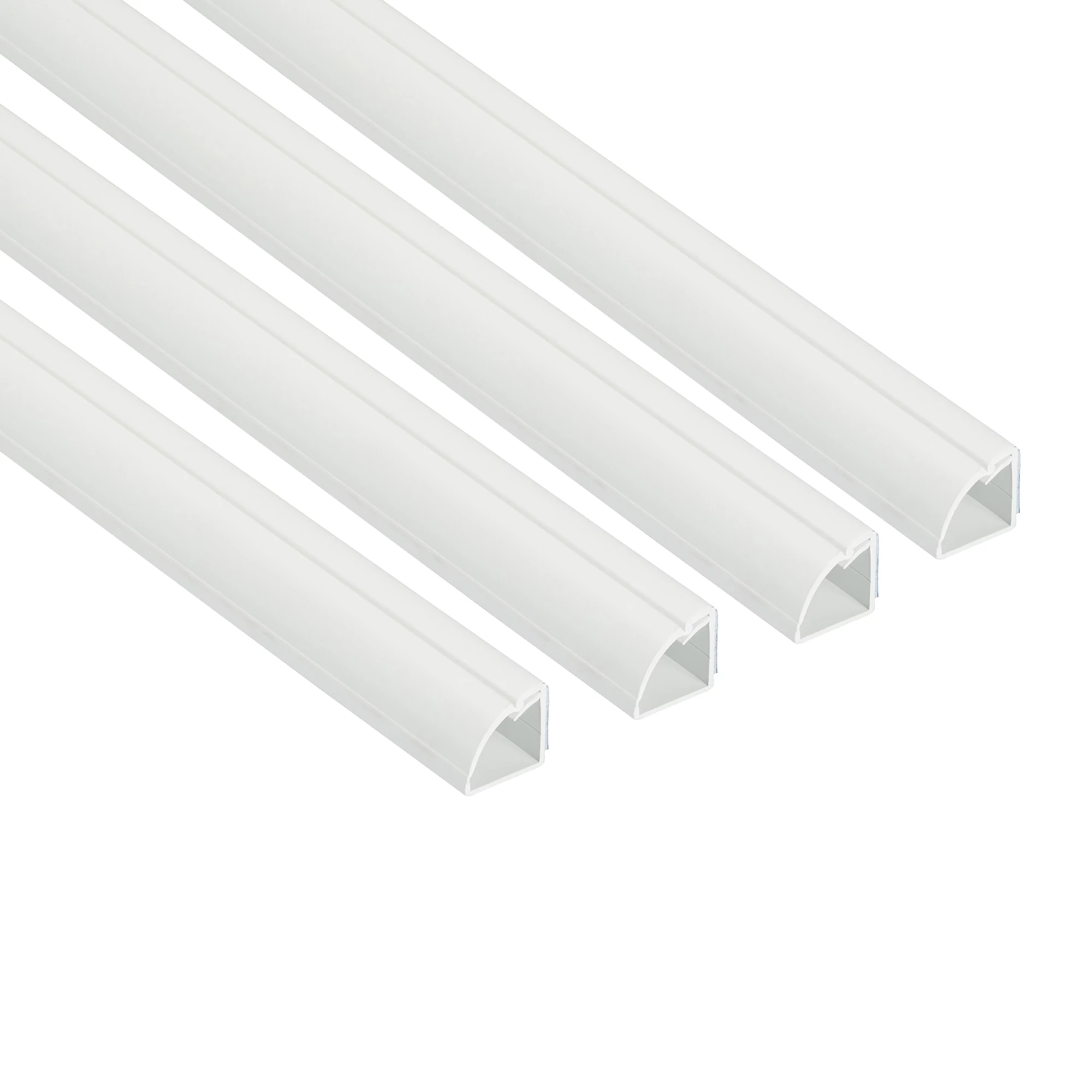 D-Line White Quarter-circle Decorative Trunking,(W)22mm (L)2m (H)22mm, Pack Of 4 3 D-Line White Quarter-circle Decorative Trunking,(W)22mm (L)2m (H)22mm, Pack Of 4