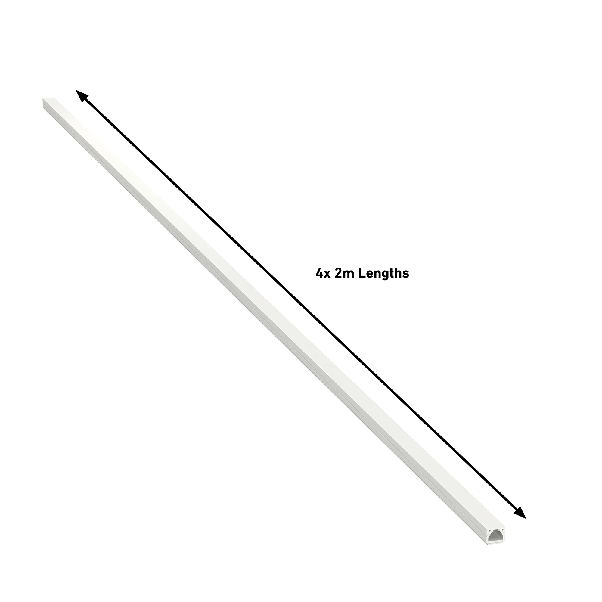D-Line White Rectangular Trunking Length,(W)10mm (L)2m (H)8mm, Pack Of 4 8 D-Line White Rectangular Trunking Length,(W)10mm (L)2m (H)8mm, Pack Of 4 - Image 6