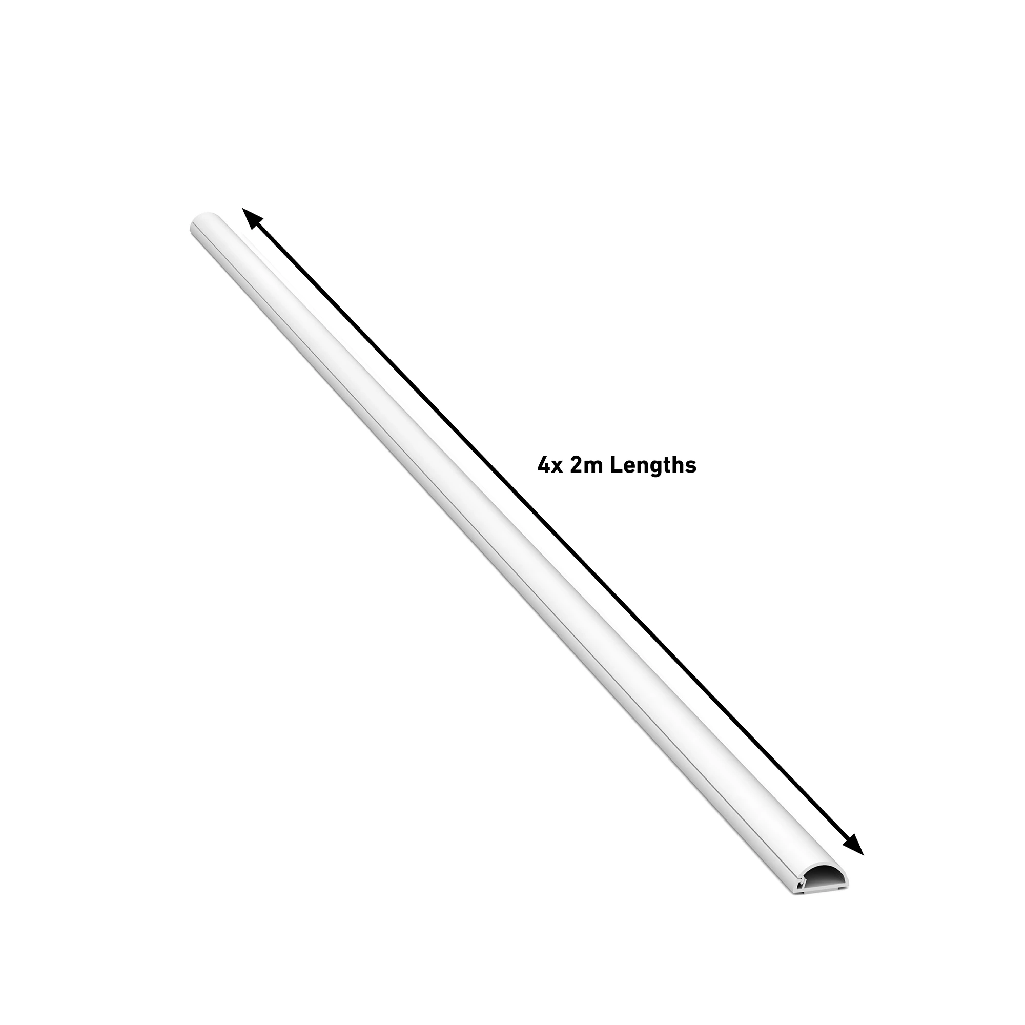 D-Line White Semi-circle Decorative Trunking,(W)16mm (L)2m (H)8mm, Pack Of 4 8 D-Line White Semi-circle Decorative Trunking,(W)16mm (L)2m (H)8mm, Pack Of 4 - Image 6