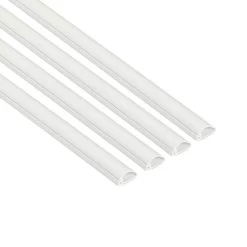 D-Line White Semi-circle Decorative Trunking,(W)16mm (L)2m (H)8mm, Pack Of 4