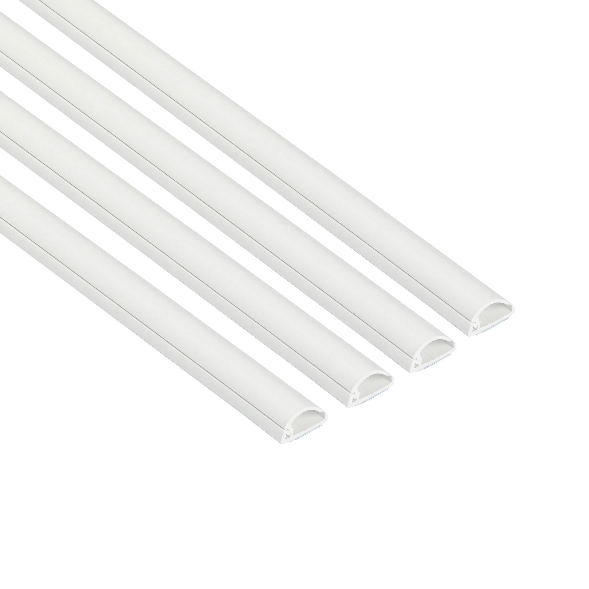 D-Line White Semi-circle Decorative Trunking,(W)16mm (L)2m (H)8mm, Pack Of 4 3 D-Line White Semi-circle Decorative Trunking,(W)16mm (L)2m (H)8mm, Pack Of 4