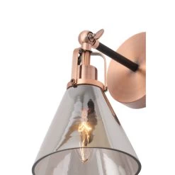 Dafyd Cone Antique Copper & Smoke Wall Light 8 Dafyd Cone Antique Copper & Smoke Wall Light -Professional Electrical Lighting Store dafyd cone antique copper smoke wall light5020024705335 36c