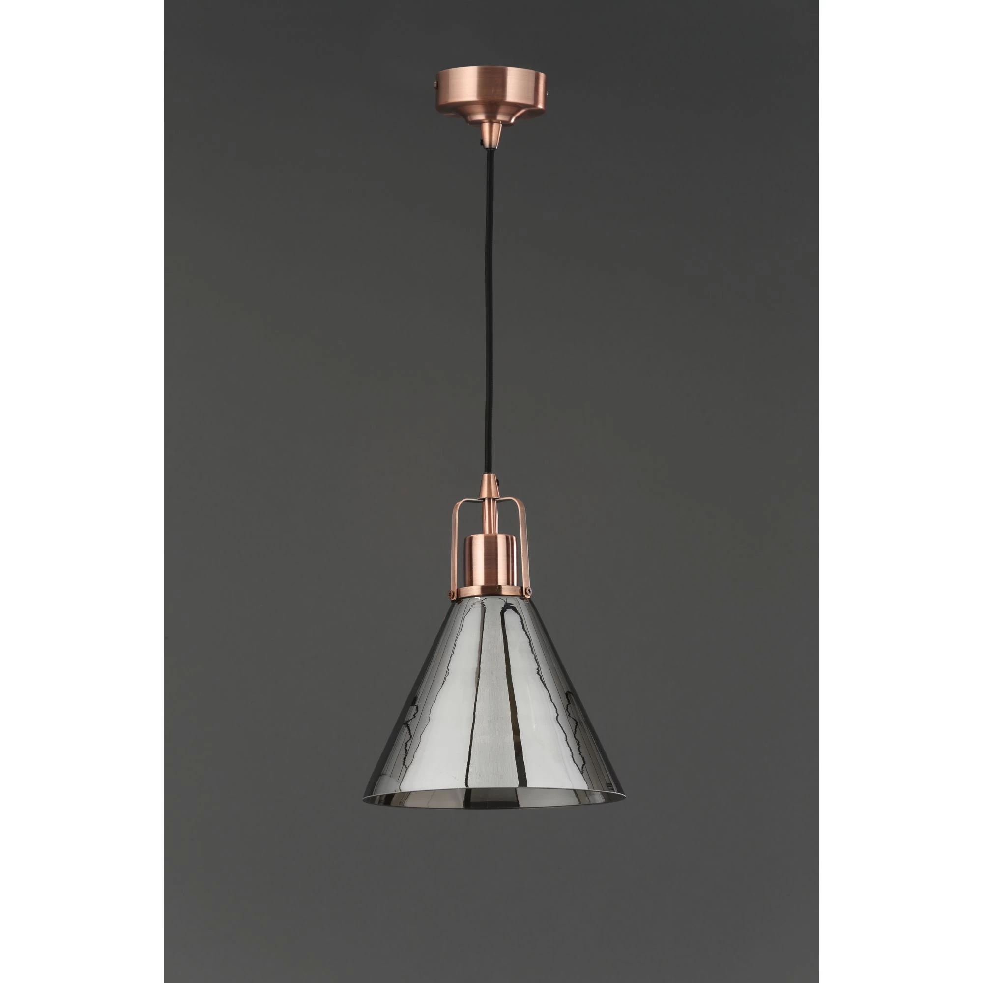 Dafyd Pendant Antique Copper & Smoke Ceiling Light 4 Dafyd Pendant Antique Copper & Smoke Ceiling Light - Image 2