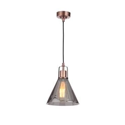 Dafyd Pendant Antique Copper & Smoke Ceiling Light 13 Dafyd Pendant Antique Copper & Smoke Ceiling Light -Professional Electrical Lighting Store dafyd pendant antique copper smoke ceiling light5020024517006 33c bq