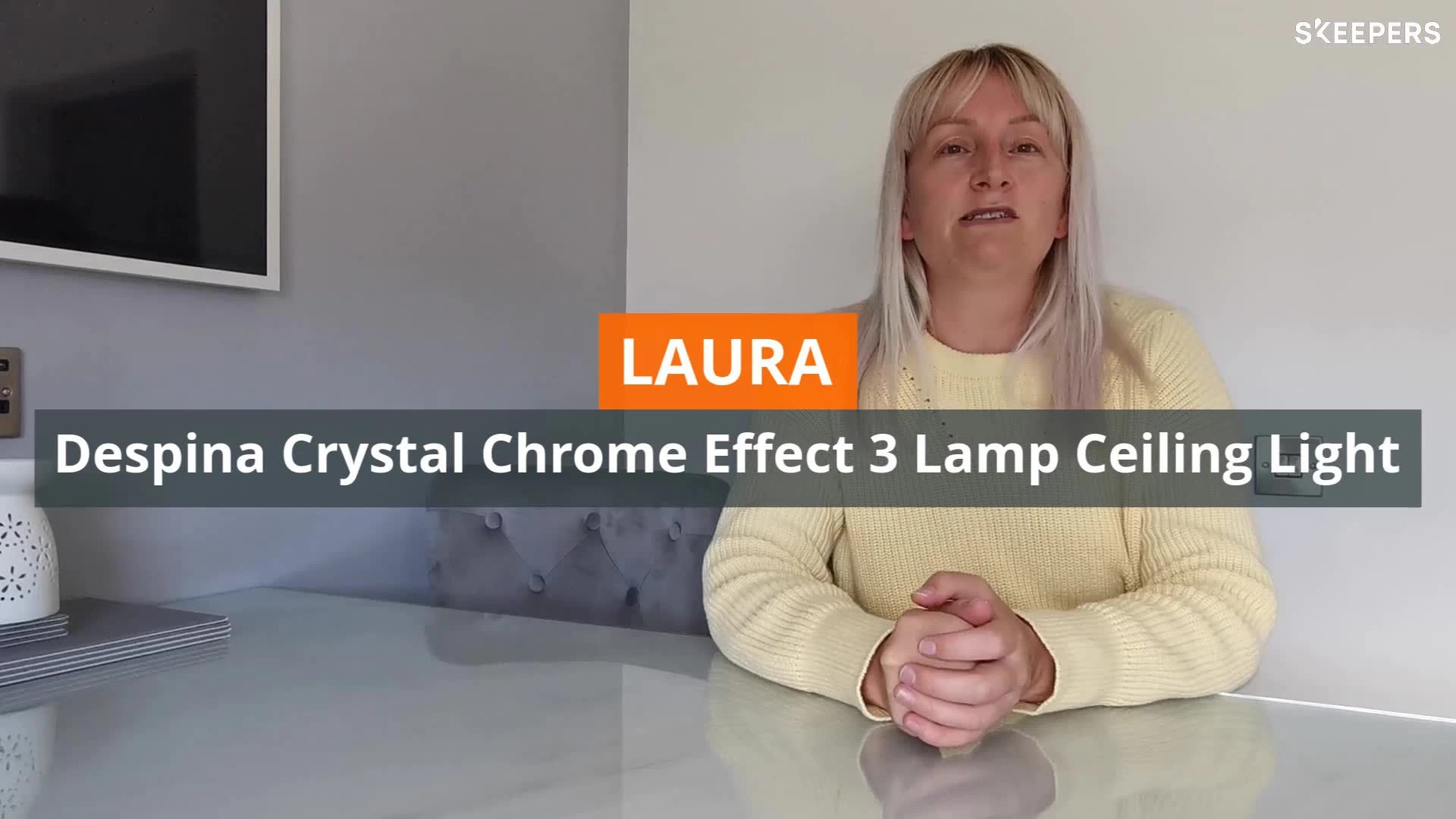 Despina Crystal Chrome Effect 3 Lamp Ceiling Light 4 Despina Crystal Chrome Effect 3 Lamp Ceiling Light - Image 2