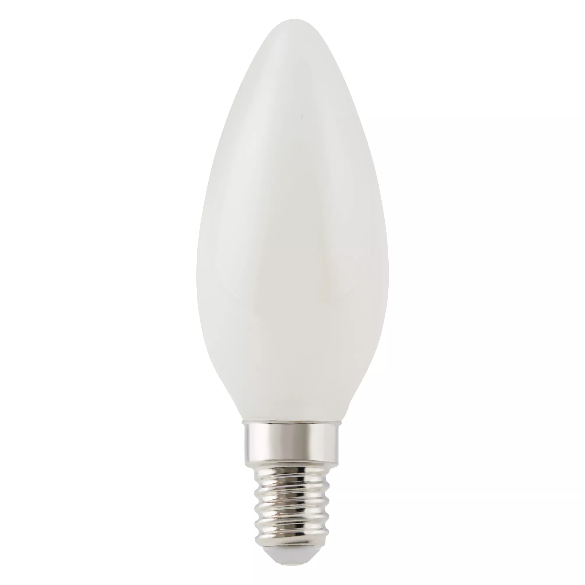 Diall 1.8W 250lm Milky Candle Warm White LED Filament Light Bulb, Pack Of 6 3 Diall 1.8W 250lm Milky Candle Warm White LED Filament Light Bulb, Pack Of 6