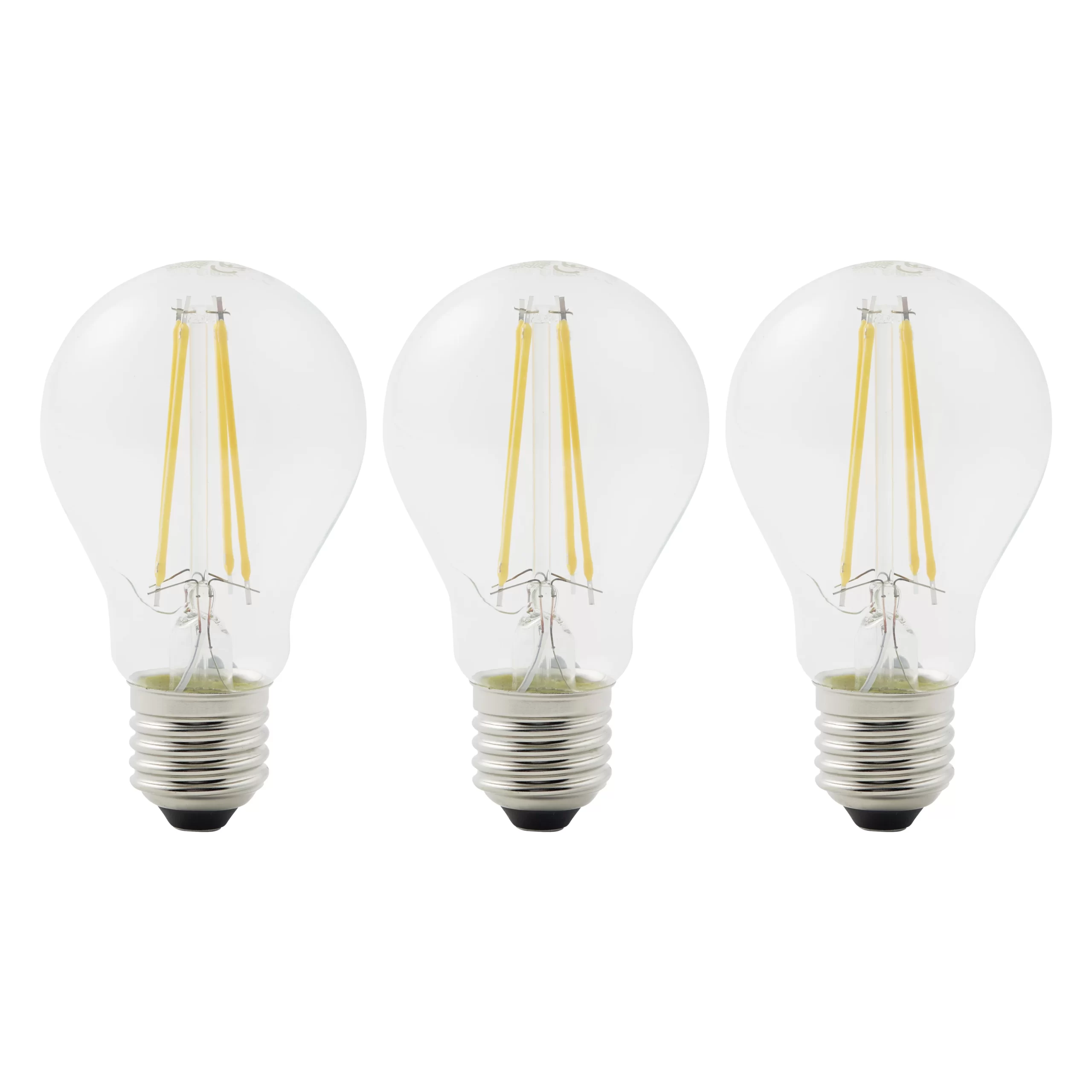 Diall 5.9W 806lm Clear GLS Warm White LED Filament Dimmable Filament Light Bulb, Pack Of 3 3 Diall 5.9W 806lm Clear GLS Warm White LED Filament Dimmable Filament Light Bulb, Pack Of 3