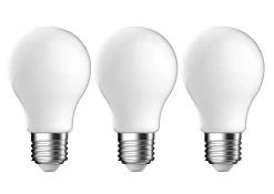 Diall 5.9W 806lm Milky GLS Warm White LED Filament Light Bulb, Pack Of 3
