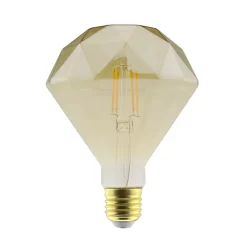Diall E27 5.5W 470lm Amber Diamond Warm White LED Filament Light Bulb, (D)11cm