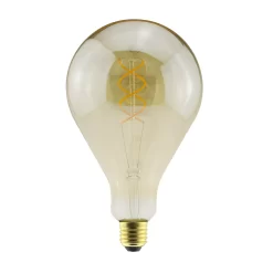 Diall E27 5W 250lm Amber Balloon Warm White LED Filament Light Bulb, (D)12.7cm