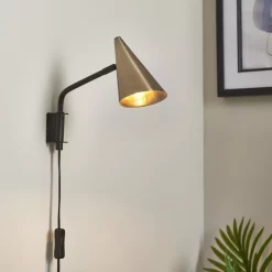 Dual Modern Matt Plug-in Wall Light