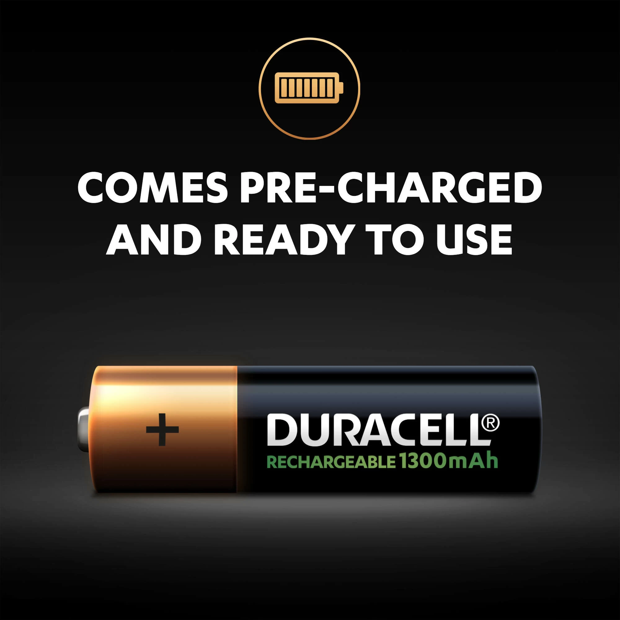 Duracell Rechargeable AA Battery, Pack Of 4 4 Duracell Rechargeable AA Battery, Pack Of 4 - Image 2