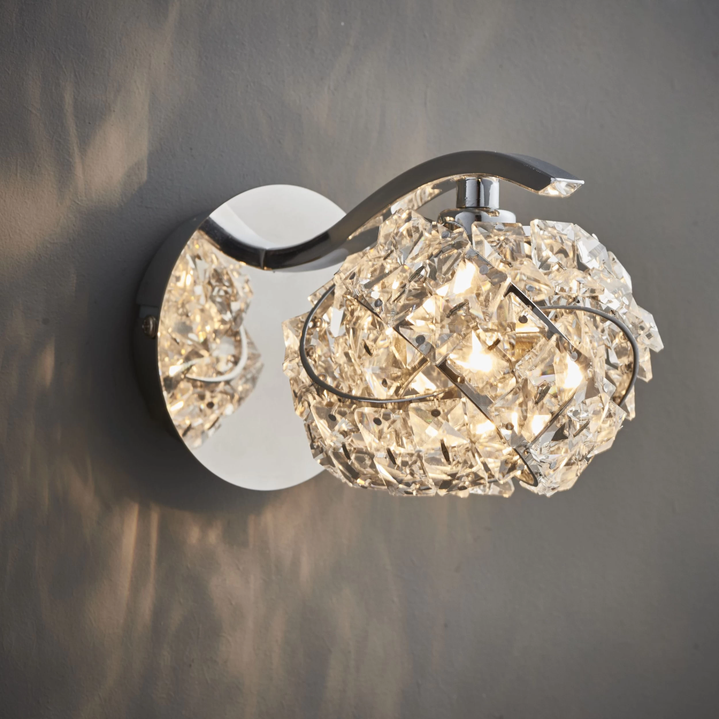 Emelia Chrome Effect Wall Light 3 Emelia Chrome Effect Wall Light