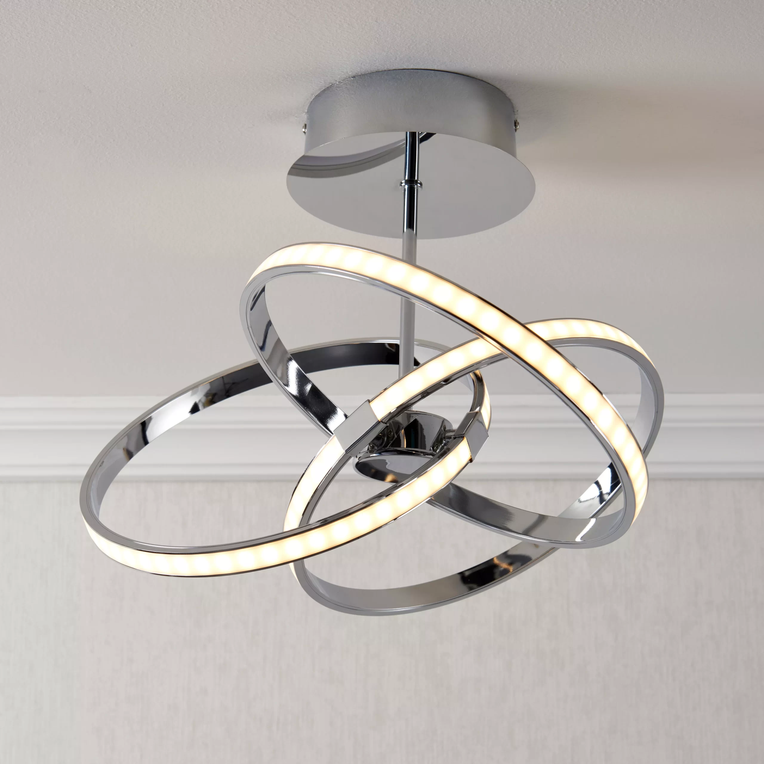 Endor Chrome Effect 3 Lamp Ceiling Light 3 Endor Chrome Effect 3 Lamp Ceiling Light