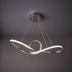 Endor Pendant Chrome Effect Ceiling Light