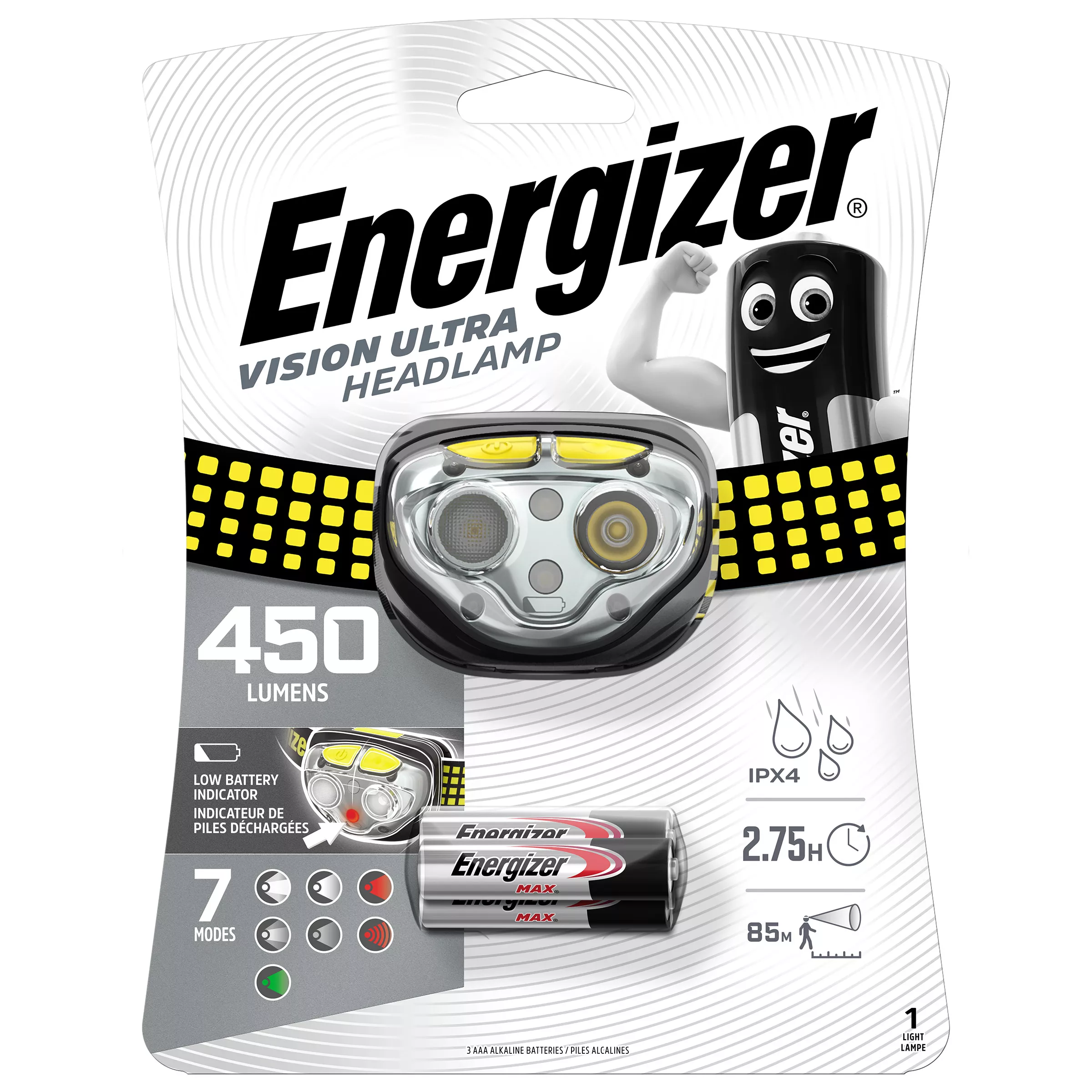 Energizer 450lm Green, Red & White LED Head Torch 4 Energizer 450lm Green, Red & White LED Head Torch - Image 2