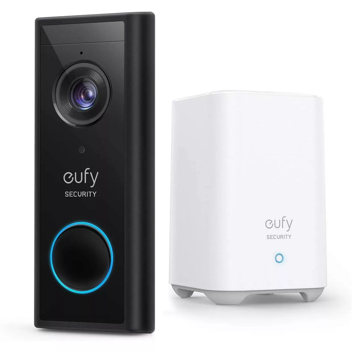 Eufy Black Wireless Video Doorbell With Homebase 3 Eufy Black Wireless Video Doorbell With Homebase
