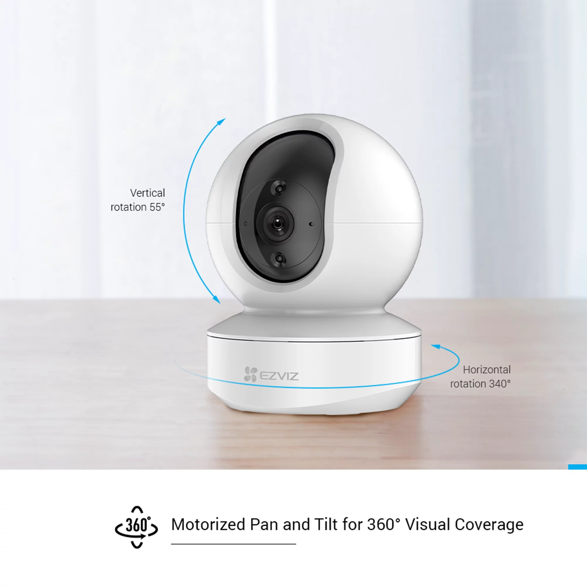 EZVIZ TY1 Wireless Indoor Pan & Tilt Smart Camera In White 5 EZVIZ TY1 Wireless Indoor Pan & Tilt Smart Camera In White - Image 3