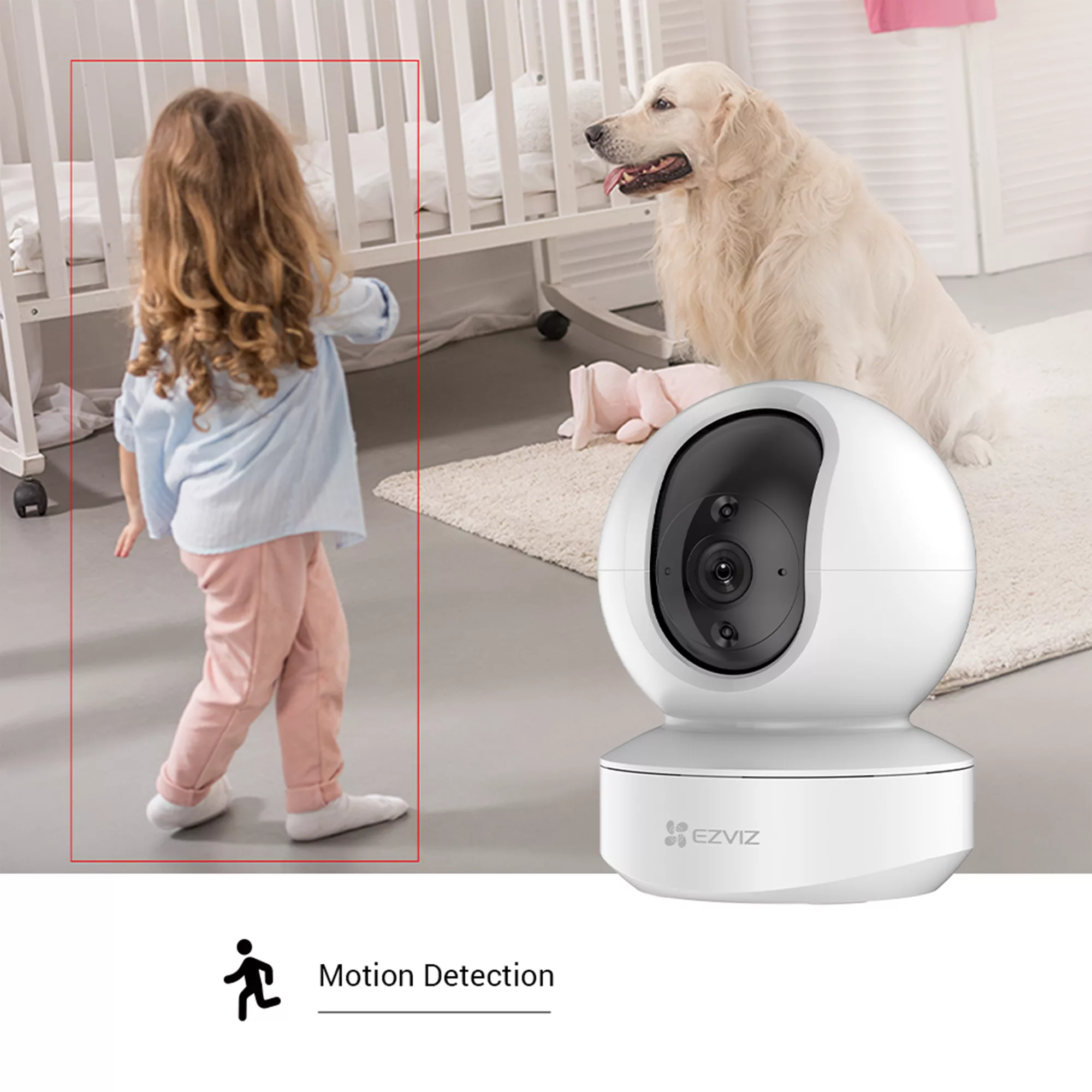 EZVIZ TY1 Wireless Indoor Pan & Tilt Smart Camera In White 6 EZVIZ TY1 Wireless Indoor Pan & Tilt Smart Camera In White - Image 4