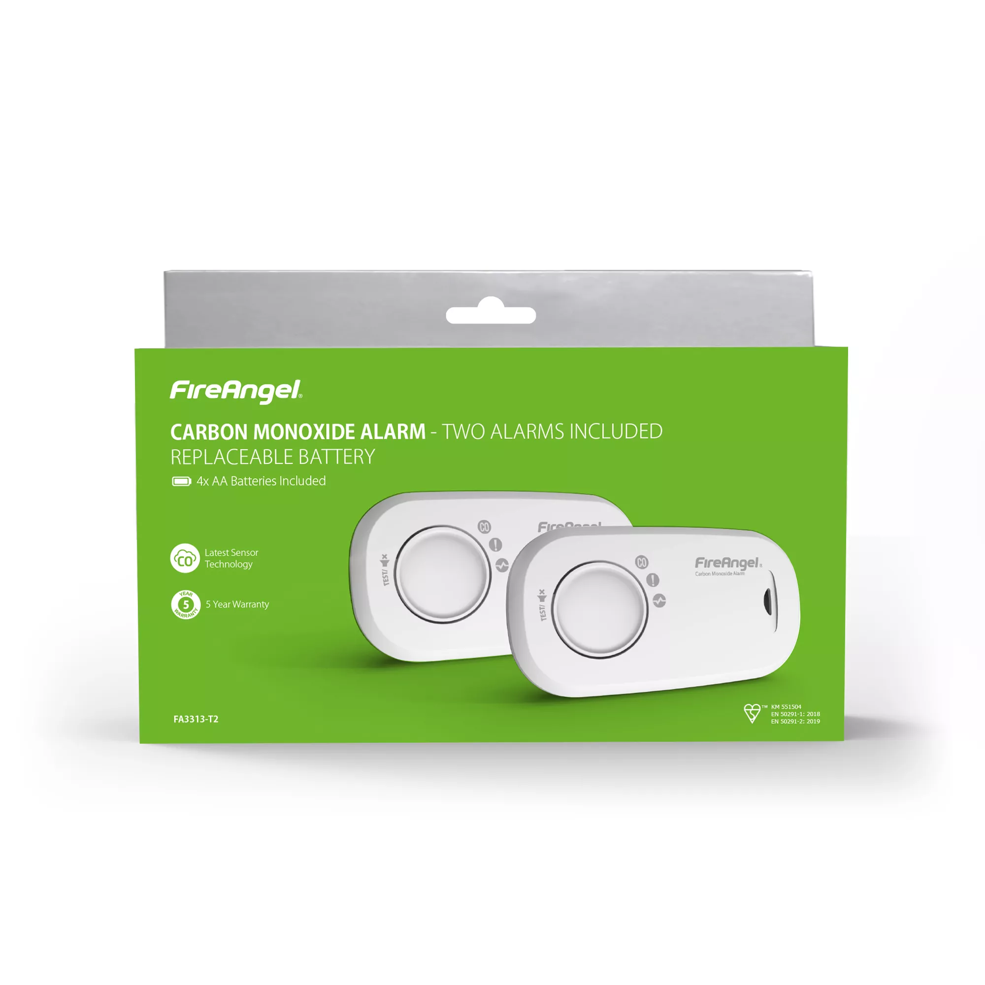 FireAngel FA3313-T2 Carbon Monoxide Alarm With Replaceable Battery, Pack Of 2 6 FireAngel FA3313-T2 Carbon Monoxide Alarm With Replaceable Battery, Pack Of 2 - Image 4