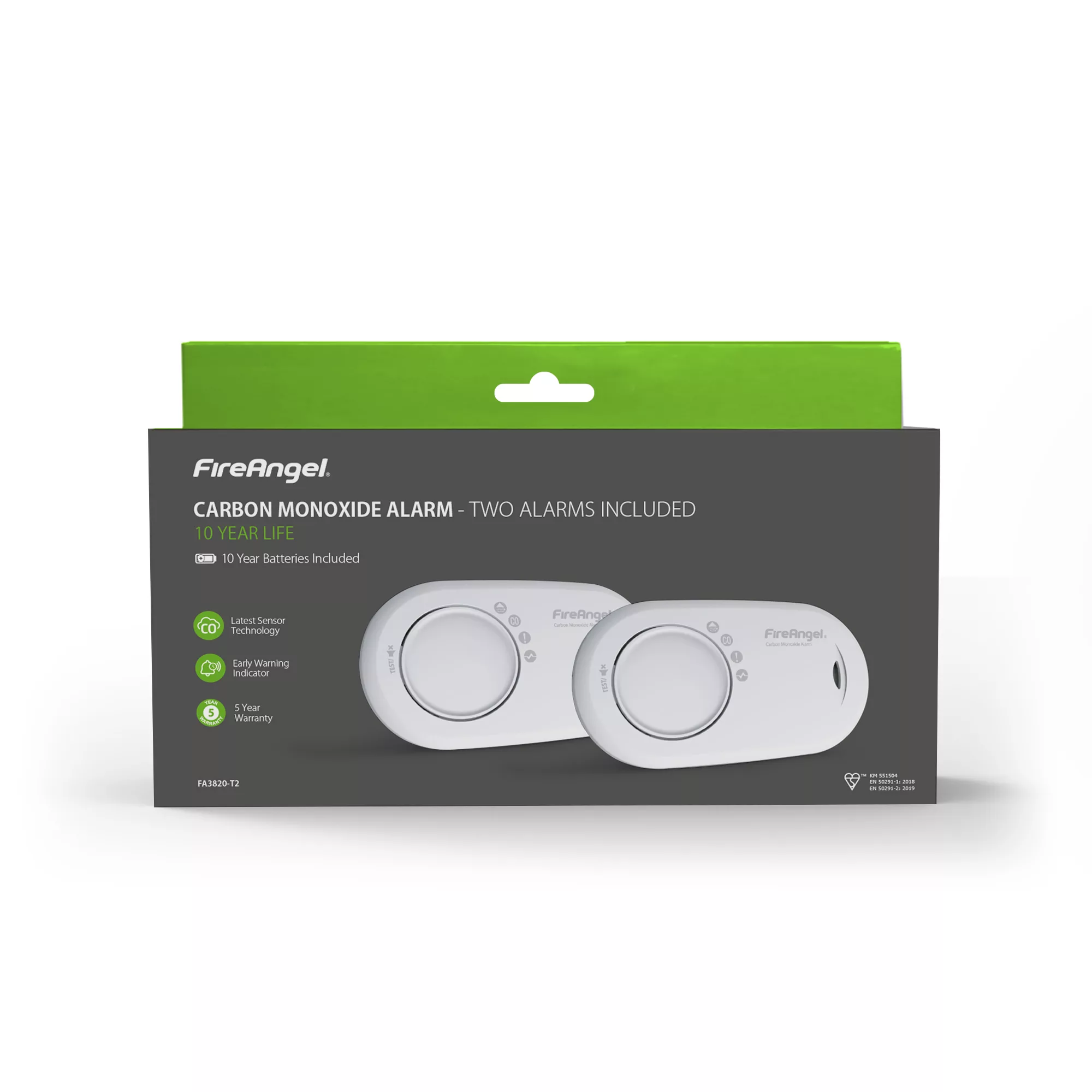 FireAngel FA3820-T2 Carbon Monoxide Alarm With 10-year Lifetime Battery, Pack Of 2 5 FireAngel FA3820-T2 Carbon Monoxide Alarm With 10-year Lifetime Battery, Pack Of 2 - Image 3