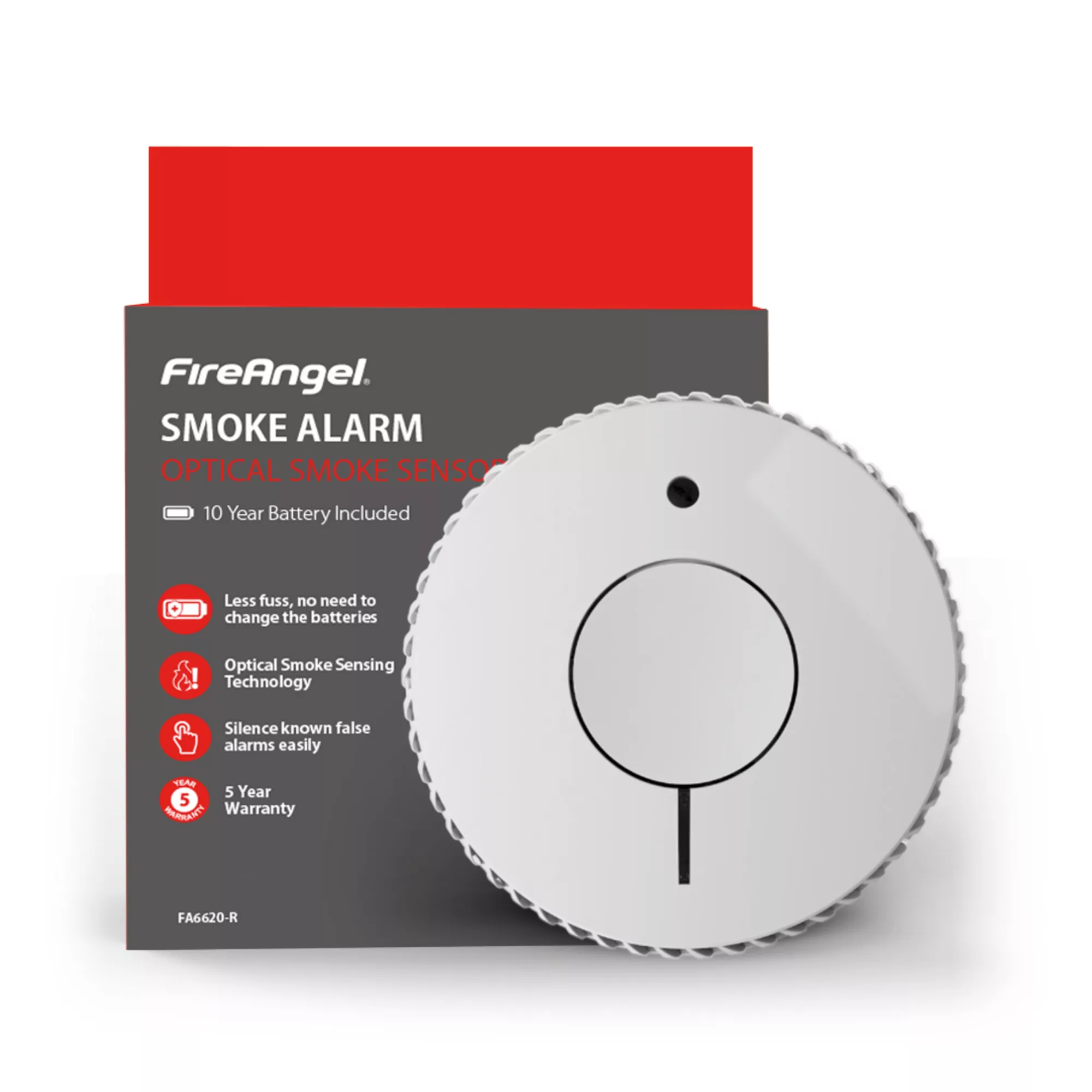 FireAngel FA6620-R Optical Smoke Alarm With 10-year Lifetime Battery 6 FireAngel FA6620-R Optical Smoke Alarm With 10-year Lifetime Battery - Image 4