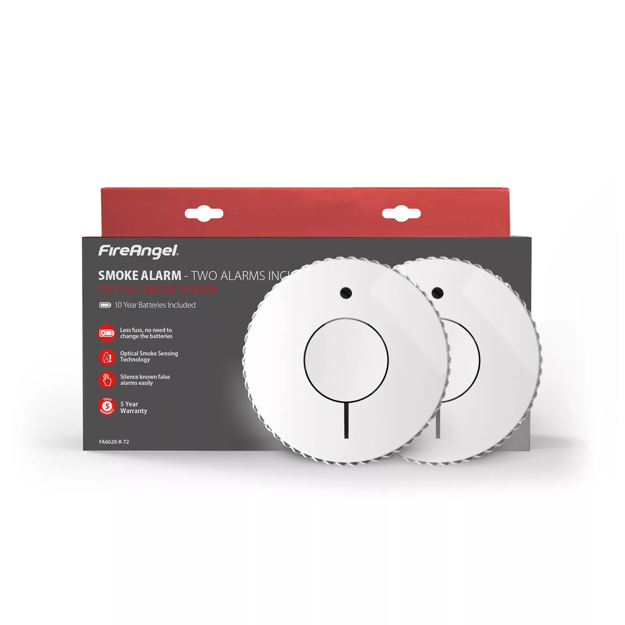 FireAngel FA6620-R-T2 Optical Smoke Alarm With 10-year Lifetime Battery, Pack Of 2 6 FireAngel FA6620-R-T2 Optical Smoke Alarm With 10-year Lifetime Battery, Pack Of 2 - Image 4