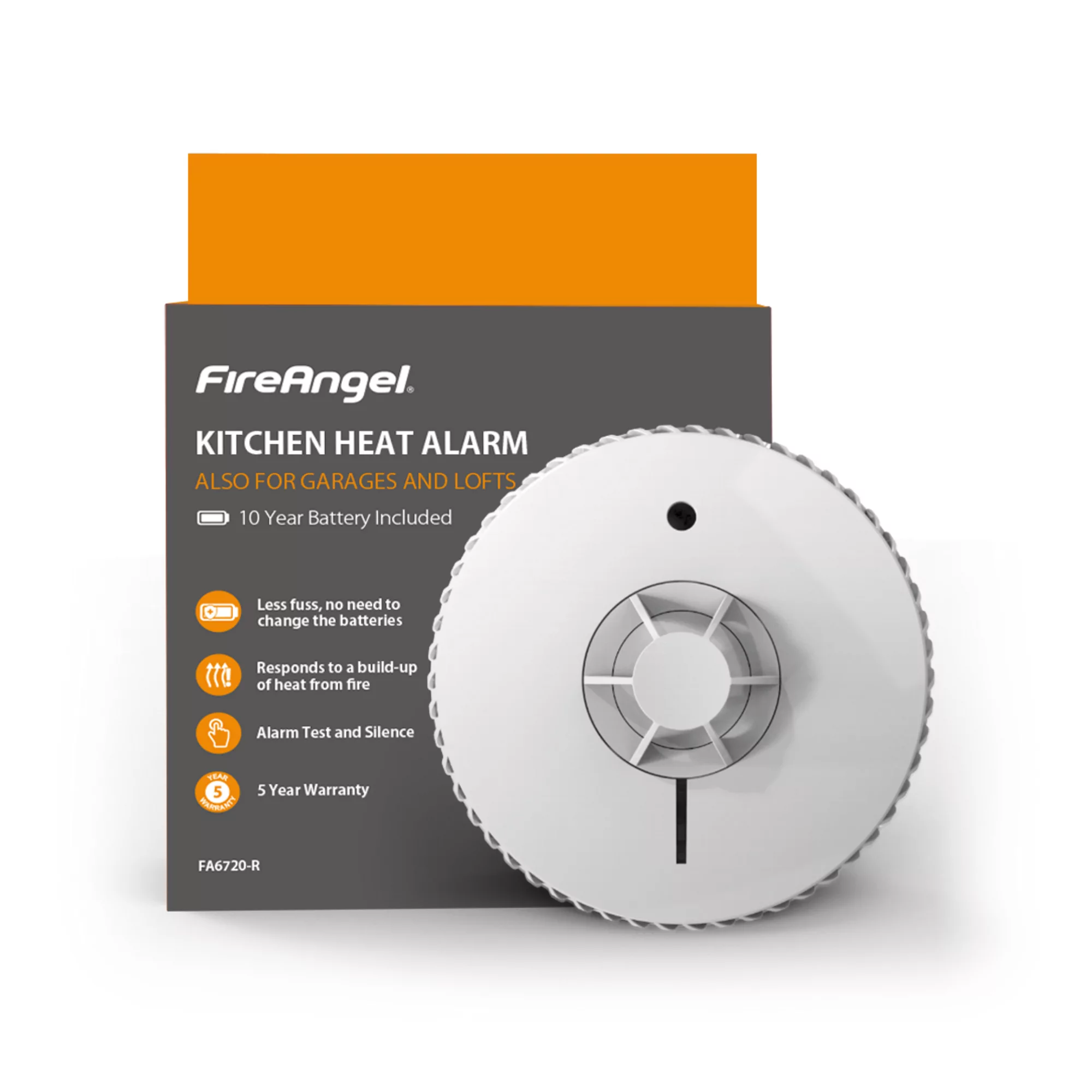 FireAngel FA6720-R Thermistor Heat Alarm With 10-year Lifetime Battery 6 FireAngel FA6720-R Thermistor Heat Alarm With 10-year Lifetime Battery - Image 4