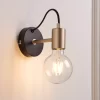 Flux Black & Brass Wired Wall Light 1 Flux Black & Brass Wired Wall Light -Professional Electrical Lighting Store flux black brass wired wall light5014838920060 01i bq