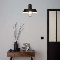 Genly Black Pendant Ceiling Light, (Dia)390mm