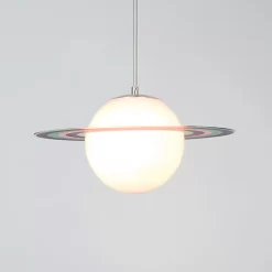 Glow Lito Saturn Matt Multicolour Light Pendant, (Dia)400mm