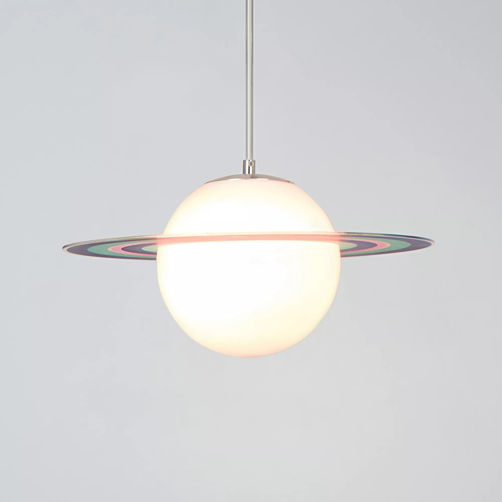 Glow Lito Saturn Matt Multicolour Light Pendant, (Dia)400mm 3 Glow Lito Saturn Matt Multicolour Light Pendant, (Dia)400mm