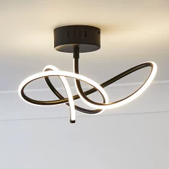 Glow Veton Black Medium Ceiling Light