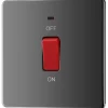 GoodHome 45A Rocker Flat Control Switch With LED Indicator Black 2 GoodHome 45A Rocker Flat Control Switch With LED Indicator Black -Professional Electrical Lighting Store goodhome 45a rocker flat control switch with led indicator black5059340134482 01c