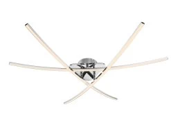 GoodHome Alani Metal & Plastic Silver Effect Chrome Effect Ceiling Light