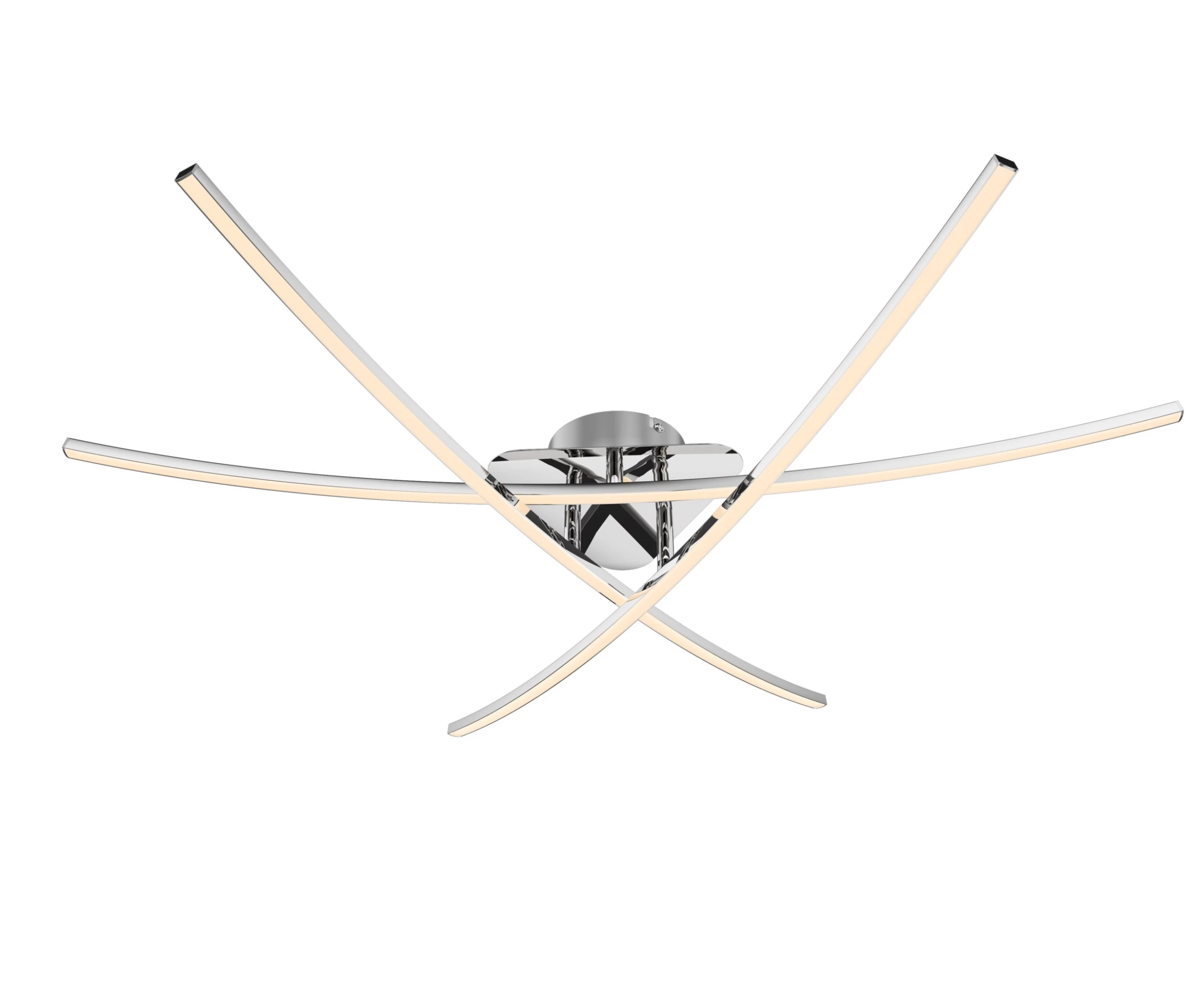 GoodHome Alani Metal & Plastic Silver Effect Chrome Effect Ceiling Light