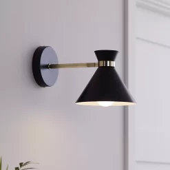GoodHome Apennin Matt Black Wall Light