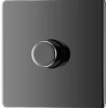 GoodHome Black Nickel Flat Profile Single 2 Way 400W Screwless Dimmer Switch 2 GoodHome Black Nickel Flat Profile Single 2 Way 400W Screwless Dimmer Switch -Professional Electrical Lighting Store goodhome black nickel flat profile single 2 way 400w screwless dimmer switch5059340133805 01c