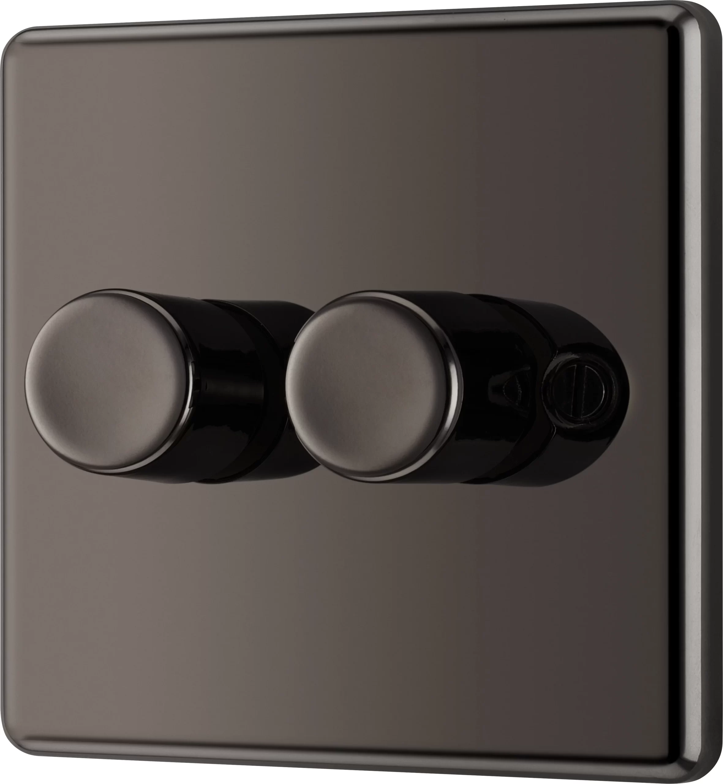 GoodHome Black Nickel Raised Rounded Profile Double 2 Way 400W Dimmer Switch 3 GoodHome Black Nickel Raised Rounded Profile Double 2 Way 400W Dimmer Switch