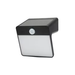 GoodHome Black Solar-powered Cold White Integrated LED Floodlight 150lm