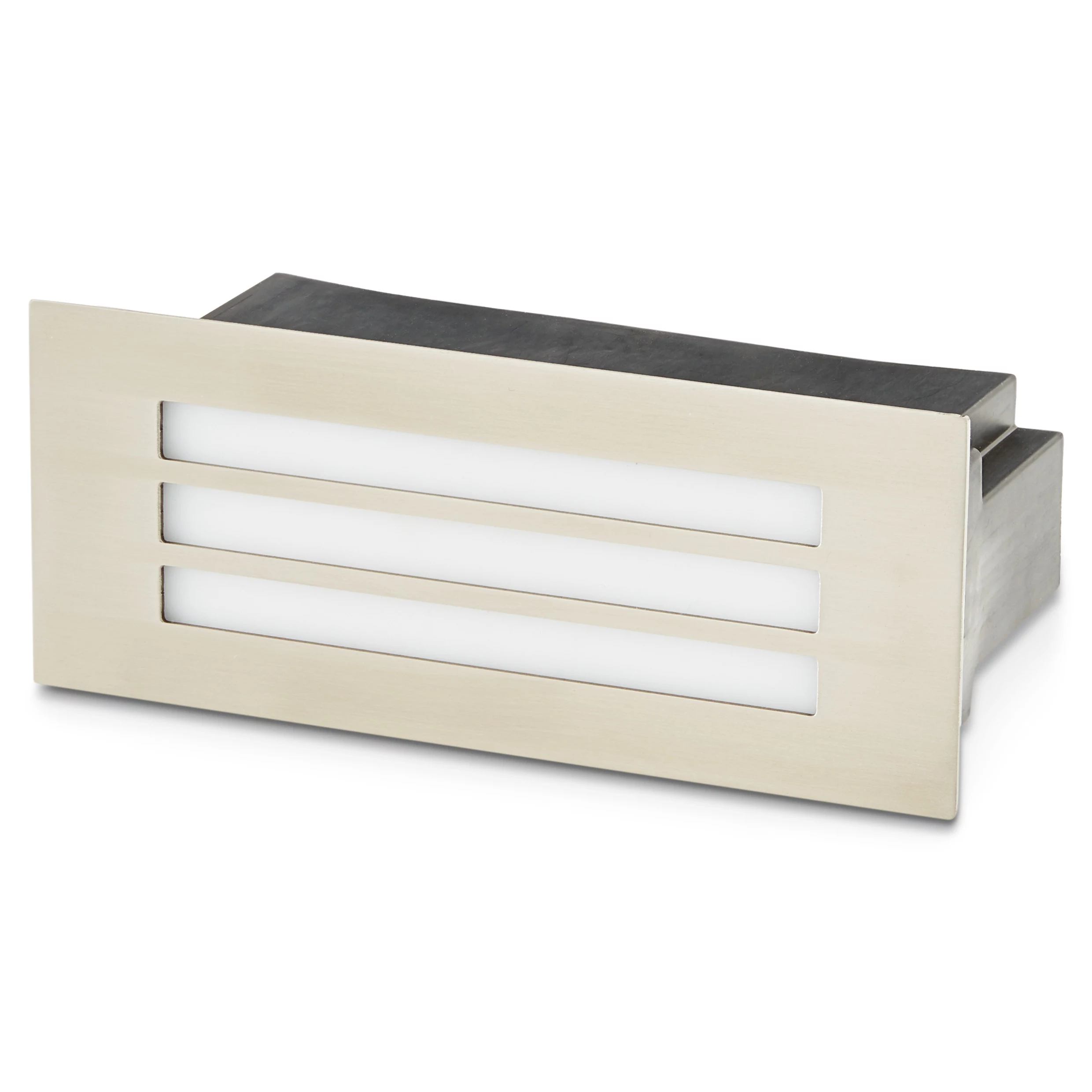 GoodHome Browning Stainless Steel Mains-powered Neutral White LED Rectangular Deck Light 3 GoodHome Browning Stainless Steel Mains-powered Neutral White LED Rectangular Deck Light