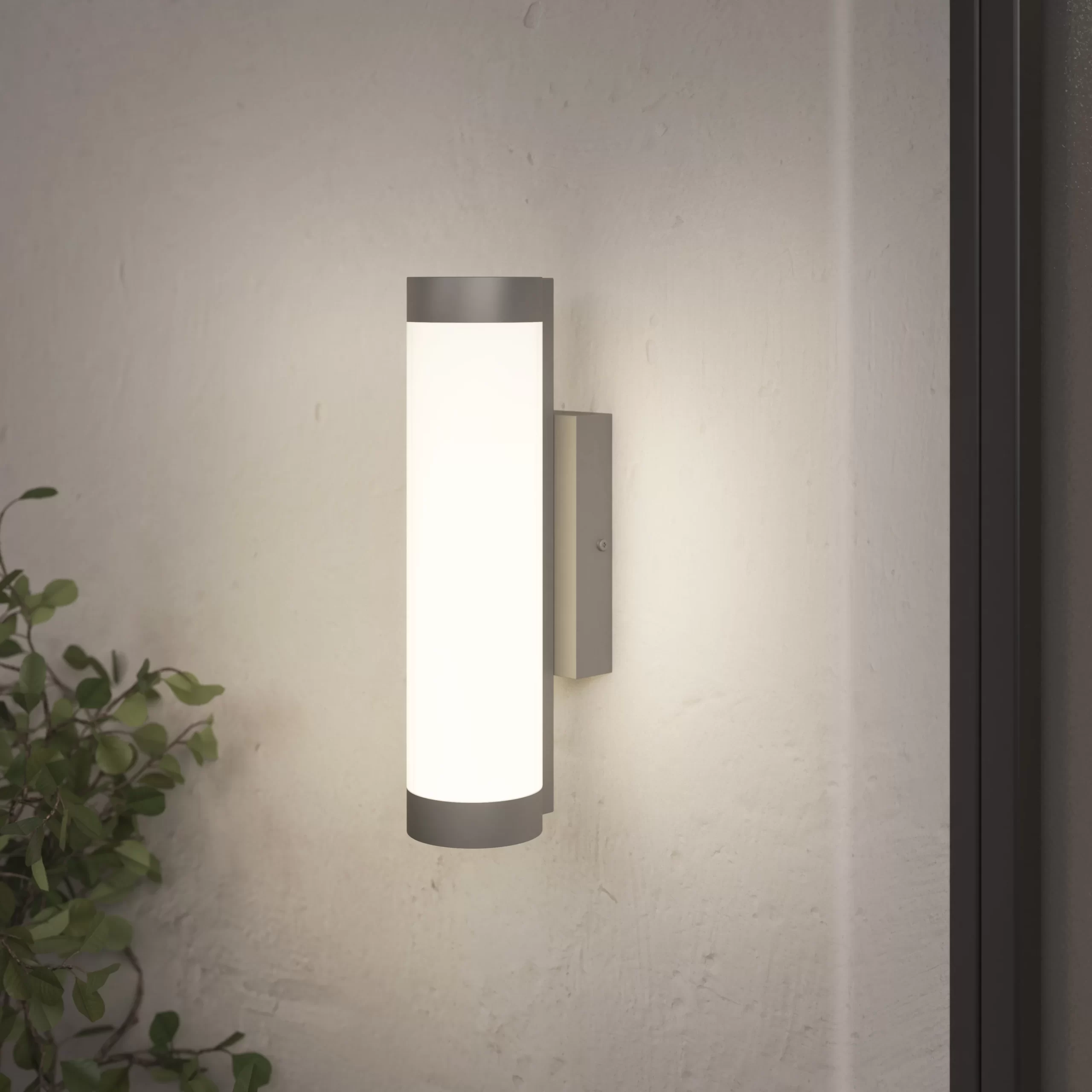 GoodHome Callisto Fixed Matt Dark Grey Mains-powered Integrated LED Outdoor Wall Light 1400lm (Dia)7.6cm 3 GoodHome Callisto Fixed Matt Dark Grey Mains-powered Integrated LED Outdoor Wall Light 1400lm (Dia)7.6cm