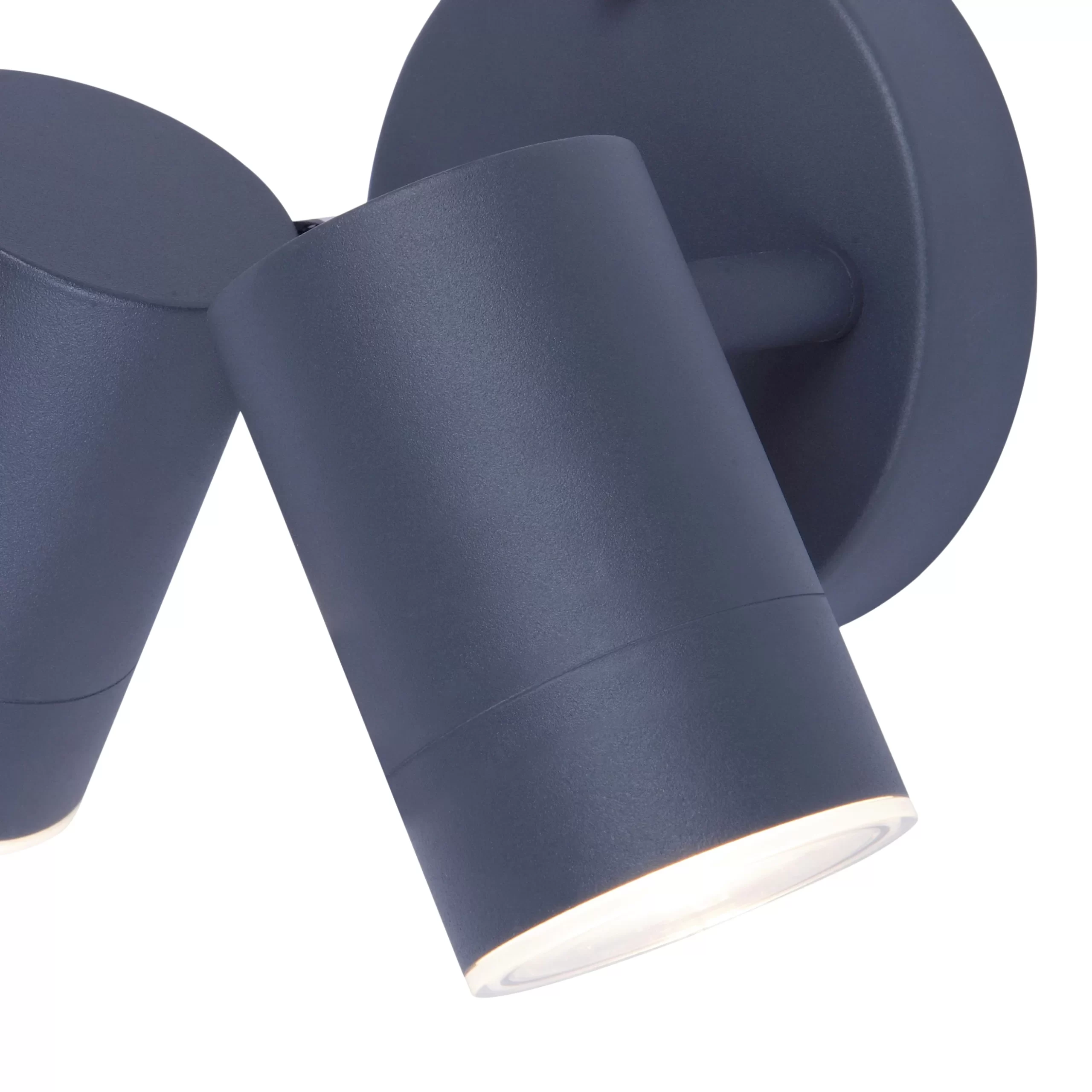 GoodHome Candiac Adjustable Matt Dark Grey Mains-powered Integrated LED Outdoor Double Wall Light 760lm (Dia)6cm 6 GoodHome Candiac Adjustable Matt Dark Grey Mains-powered Integrated LED Outdoor Double Wall Light 760lm (Dia)6cm - Image 4