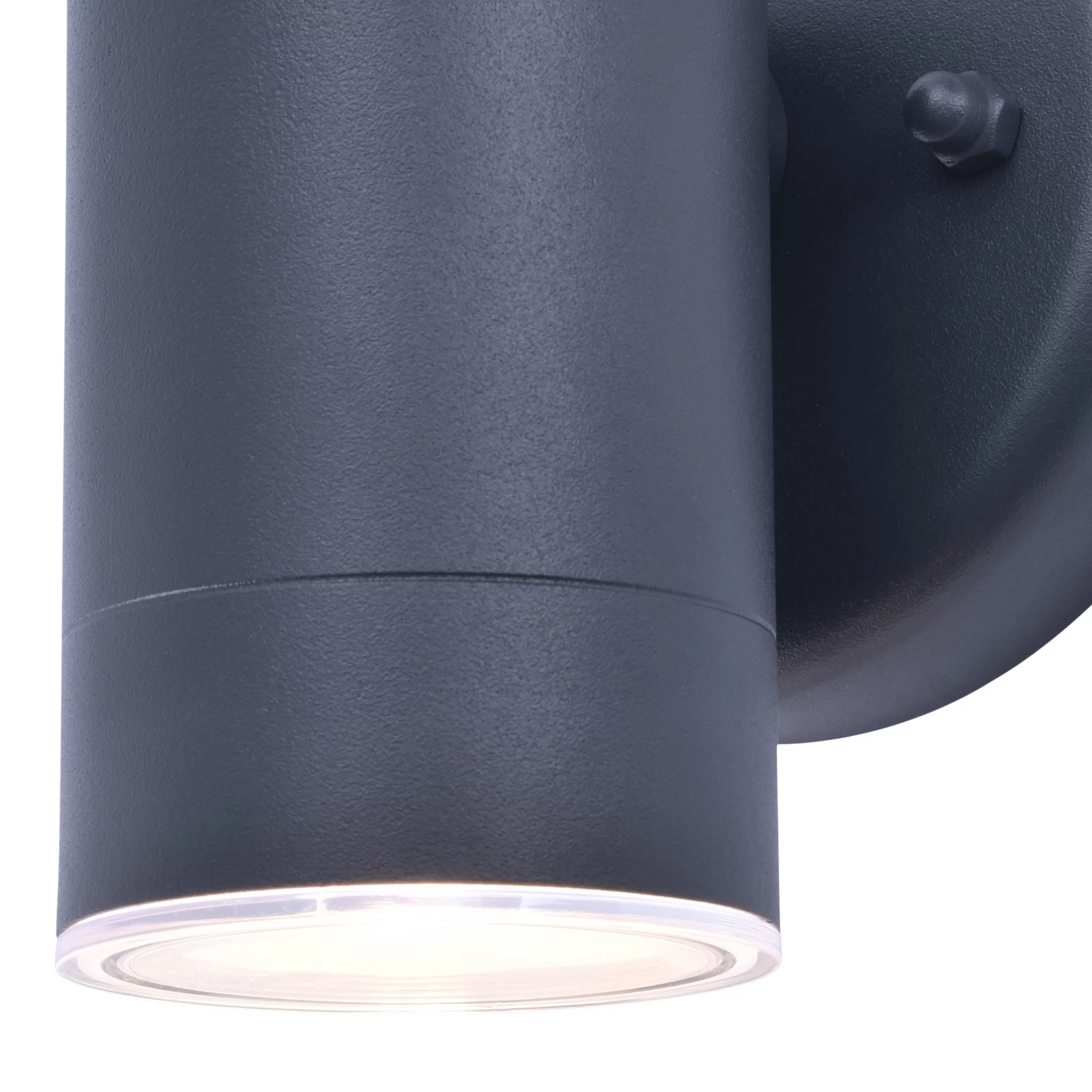 GoodHome Candiac Fixed Matt Dark Grey Mains-powered Integrated LED Outdoor Wall Light 380lm (Dia)6cm 6 GoodHome Candiac Fixed Matt Dark Grey Mains-powered Integrated LED Outdoor Wall Light 380lm (Dia)6cm - Image 4