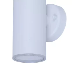 GoodHome Candiac Fixed Matt White Mains-powered Integrated LED Outdoor Double Wall Light 760lm (Dia)6cm 8 GoodHome Candiac Fixed Matt White Mains-powered Integrated LED Outdoor Double Wall Light 760lm (Dia)6cm -Professional Electrical Lighting Store goodhome candiac fixed matt white mains powered integrated led outdoor double wall light 760lm dia 6cm5059340247663 36c